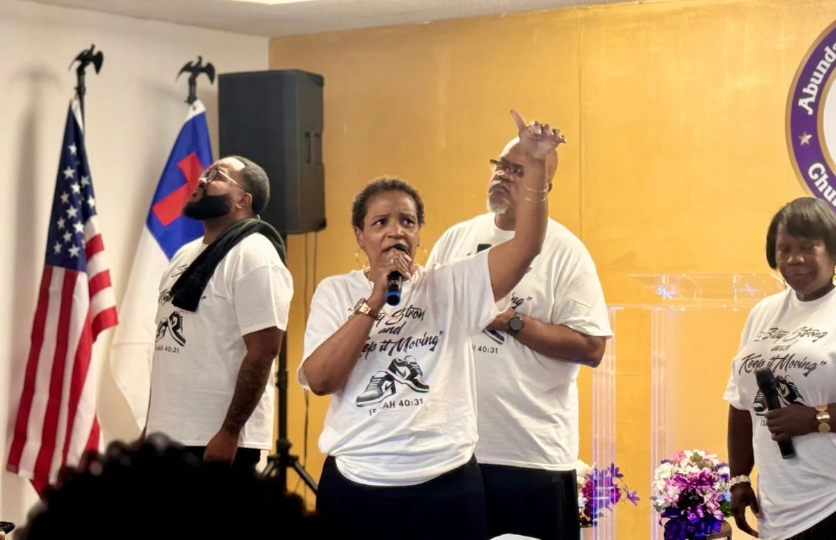 Hearts lifted in worship